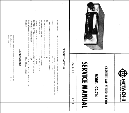 Cassette Car Stereo Player CS-214; Hitachi Ltd.; Tokyo (ID = 1633380) R-Player