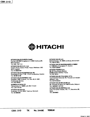 CSK-310 Ch= TN-R1; Hitachi Ltd.; Tokyo (ID = 2736190) Car Radio