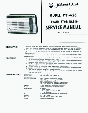 WH-628; Hitachi Ltd.; Tokyo (ID = 2962200) Radio