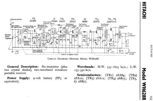 WH-628R; Hitachi Ltd.; Tokyo (ID = 765416) Radio