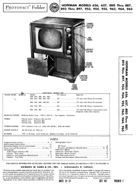 636 183; Hoffman Radio Corp.; (ID = 2944282) Televisore