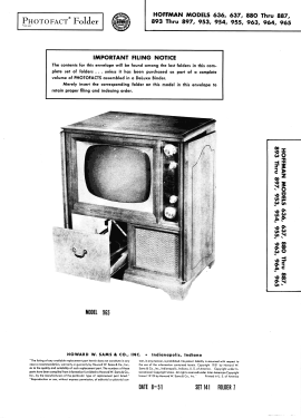 964 Ch= 186; Hoffman Radio Corp.; (ID = 2945595) Television
