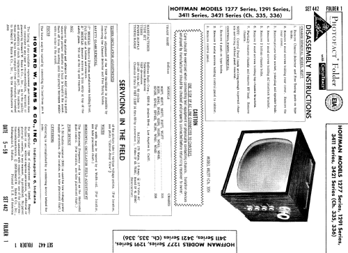 B1277 Ch= 335; Hoffman Radio Corp.; (ID = 888086) Television