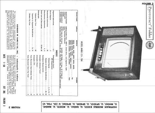 B2021 Ch= 706; Hoffman Radio Corp.; (ID = 2509119) Fernseh-E