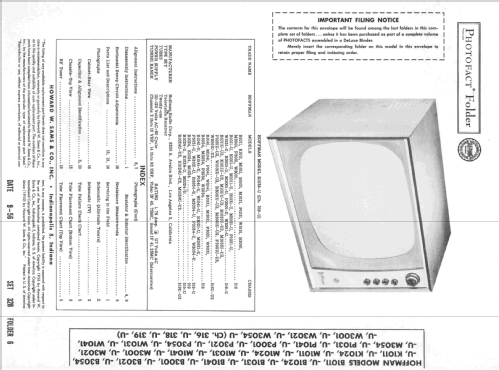 B3001 Ch= 316; Hoffman Radio Corp.; (ID = 2367155) Television