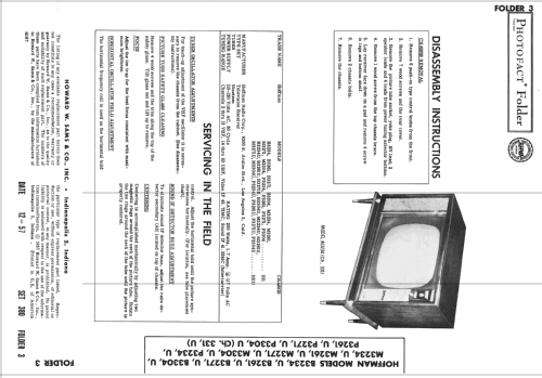 B3261U Ch= 331U; Hoffman Radio Corp.; (ID = 2478692) Télévision