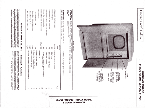CT-800 Ch= 135; Hoffman Radio Corp.; (ID = 1344113) Television
