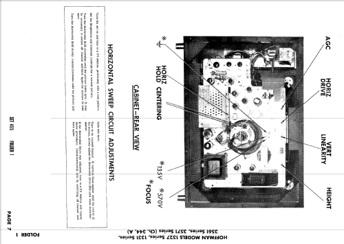 M1327, M1331, P1327, SP1331 Ch= 344; Hoffman Radio Corp.; (ID = 621272) Télévision