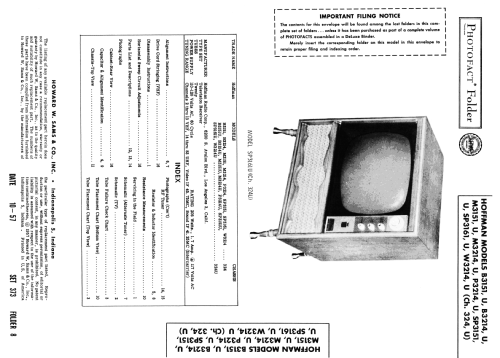 M3151 Ch= 324; Hoffman Radio Corp.; (ID = 2446418) Television