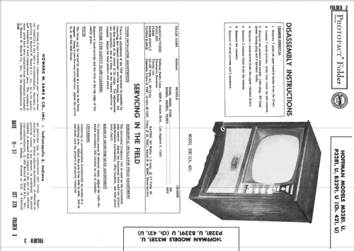 M3281 Ch= 421; Hoffman Radio Corp.; (ID = 2469160) Télévision