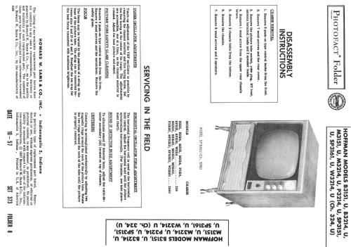 SP3161U Ch= 324U; Hoffman Radio Corp.; (ID = 2446807) Televisión