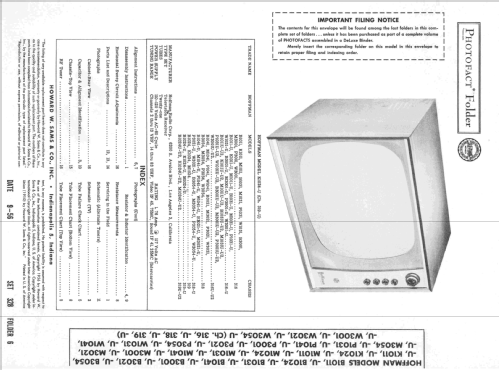 W3001 Ch= 316; Hoffman Radio Corp.; (ID = 2367200) Television