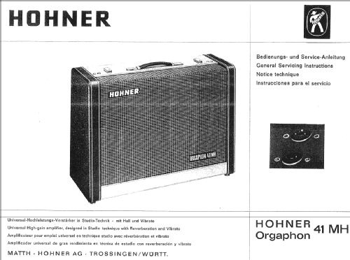 Orgaphon 41MH; Hohner, Matthias, AG (ID = 549398) Ampl/Mixer