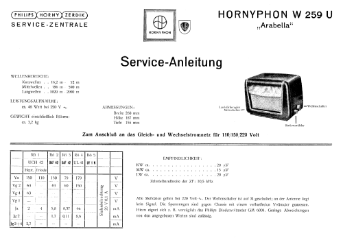 Arabella W259U; Horny Hornyphon; (ID = 212921) Radio