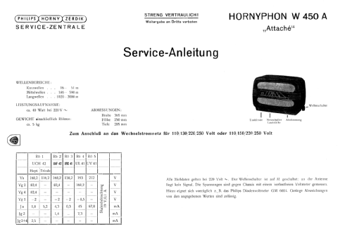 Attaché W450A; Horny Hornyphon; (ID = 562590) Radio