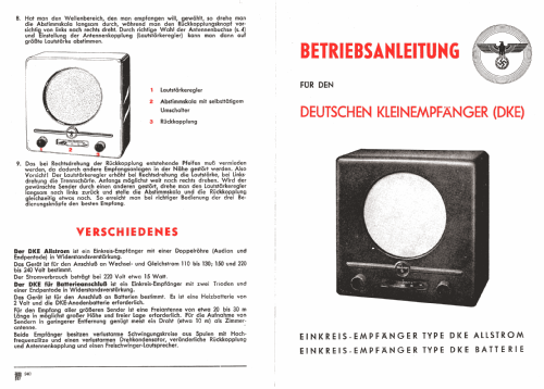 Deutscher Kleinempfänger 1938 für Batteriebetrieb DKE-38B ; Horny Hornyphon; (ID = 1210745) Radio