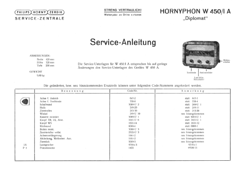 Diplomat W450 /IA; Horny Hornyphon; (ID = 562583) Radio