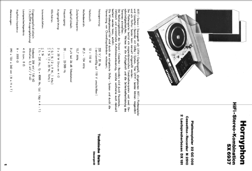 HiFi-Stereo-Kombination Sound Project TAPC4000 SX6937; Horny Hornyphon; (ID = 2434704) Radio