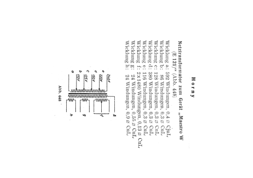 Maestro W II-9 E121; Horny Hornyphon; (ID = 339604) Radio