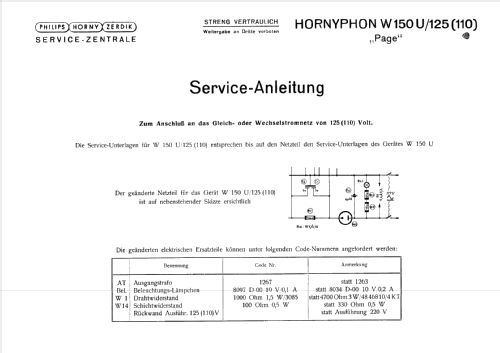 Page W150U/125; Horny Hornyphon; (ID = 111837) Radio