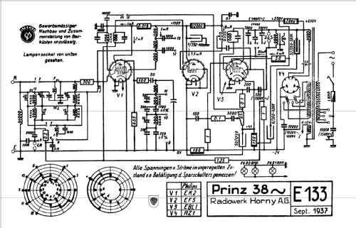 Prinz 38W E133; Horny Hornyphon; (ID = 315565) Radio