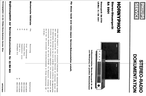 Stereo-Steuergerät SA5901; Philips Radios - (ID = 112257) Radio