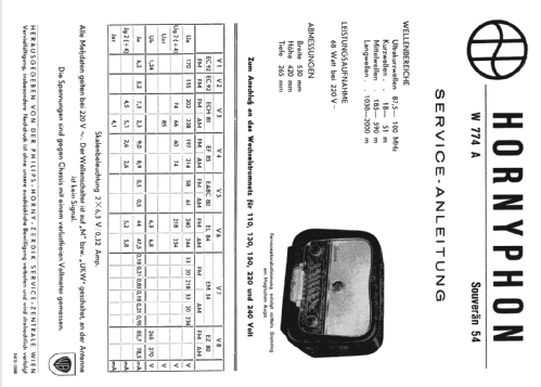 Souverän 54 W774A; Horny Hornyphon; (ID = 532606) Radio