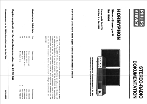 Stereo-Steuergerät SA5901 mit SA5701; Horny Hornyphon; (ID = 2400246) Radio