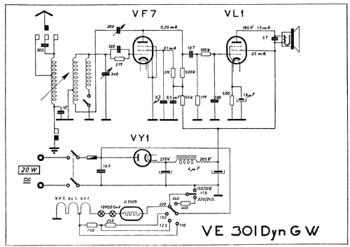 Volksempfänger VE301 Dyn GW; Horny Hornyphon; (ID = 260787) Radio