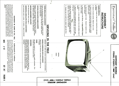 17S302 'MM' Line ; Hotpoint Inc.; (ID = 1835400) Televisore