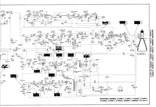 21S501 CH= U line; Hotpoint Inc.; (ID = 1753118) Television