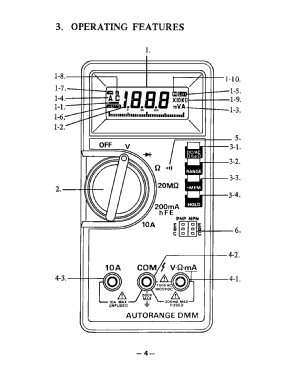 Autorange Digital Multimeter with Bargraph Display HC-874; Hung Chang Co. Ltd., (ID = 3014197) Equipment
