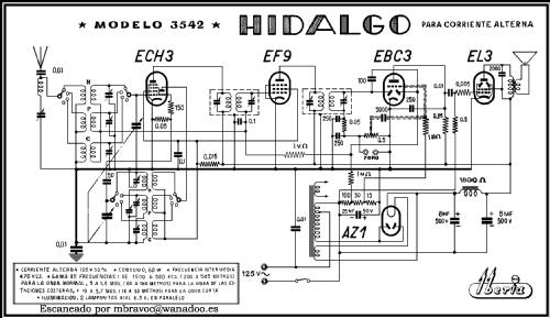 Hidalgo 3542 Serie W; Iberia Radio SA; (ID = 205067) Radio