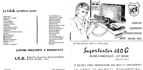 Supertester 680G; ICE, I.C.E.; Milano (ID = 2593108) Equipment