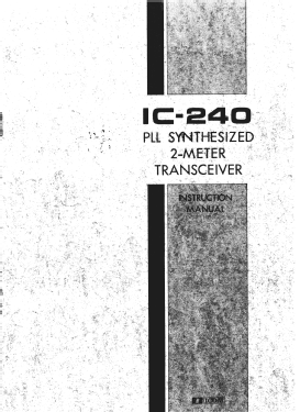 IC-240; Icom, Inoue (ID = 3136497) Amat TRX