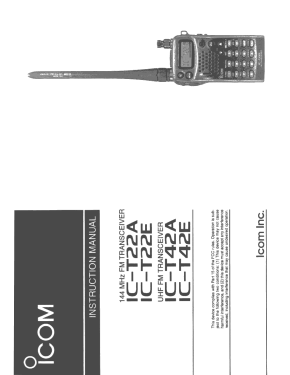 IC-T22A; Icom, Inoue (ID = 3129198) Amat TRX