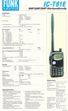 IC-T81E; Icom, Inoue (ID = 2742804) Amat TRX