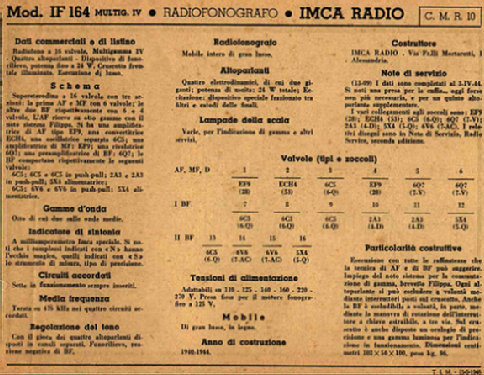 Multigamma IF164 B; Imca Radio; (ID = 2046417) Radio