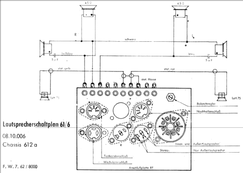 Rundfunk-Chassis J612a Stereo ; Imperial Rundfunk (ID = 426986) Radio