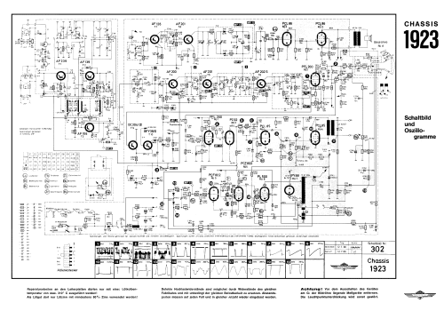 S/W Fernsehempfänger Chassis Ch= 1923; Imperial Rundfunk (ID = 1939494) Télévision