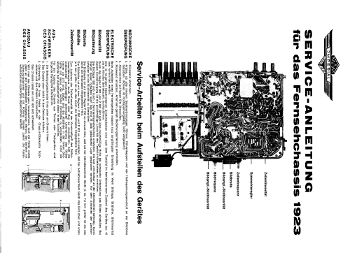 S/W Fernsehempfänger Chassis Ch= 1923; Imperial Rundfunk (ID = 1939496) Télévision