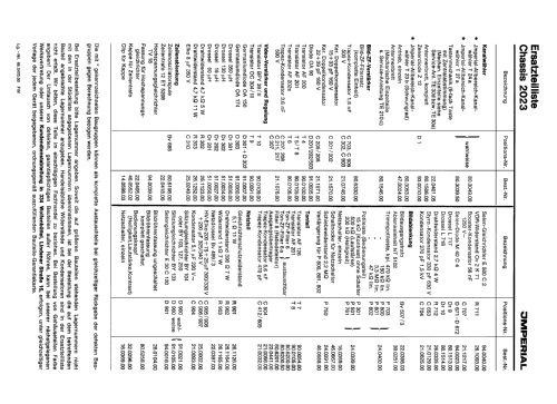 S/W Fernsehempfänger Chassis 2023; Imperial Rundfunk (ID = 1945906) Television