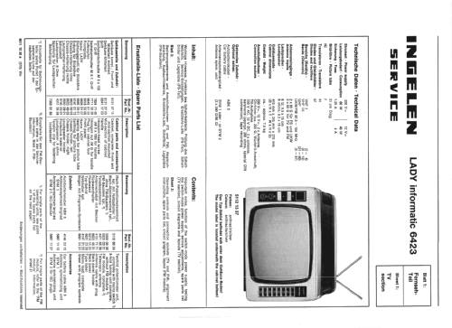 Lady informatic 6423; Ingelen, (ID = 1307367) TV Radio