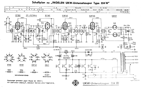 UKW-Untersatzsuper 554W; Ingelen, (ID = 68286) Radio