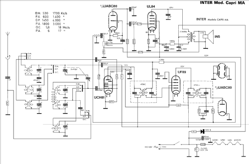 Capri A.M. P-233/0; Inter Electrónica, S (ID = 211868) Radio