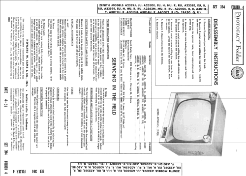 A2330EU Ch= 19A20U; Zenith Radio Corp.; (ID = 2573556) Televisore