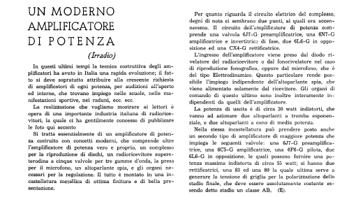 Amplificatore di Potenza 30W ; Irradio; Milano (ID = 2660256) Radio