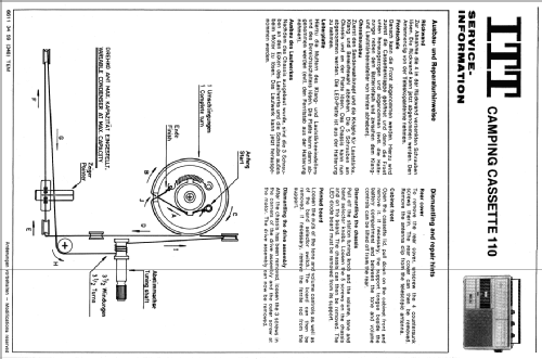 Camping Cassette 110; ITT nicht Schaub, (ID = 2464144) Radio