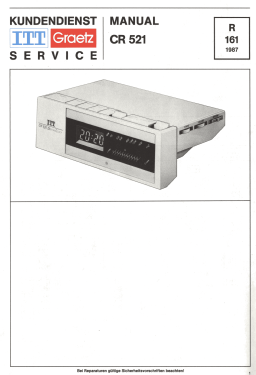 Digital Clock CR521; ITT nicht Schaub, (ID = 2757221) Radio