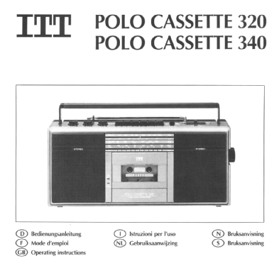 Polo Cassette 340 Ref. No. 17 752; ITT nicht Schaub, (ID = 1542104) Radio